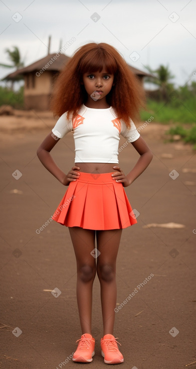 Ethiopian child girl with  ginger hair