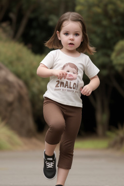 New zealand infant girl with  brown hair