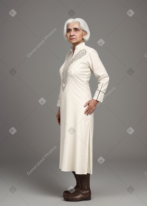 Pakistani elderly female with  white hair