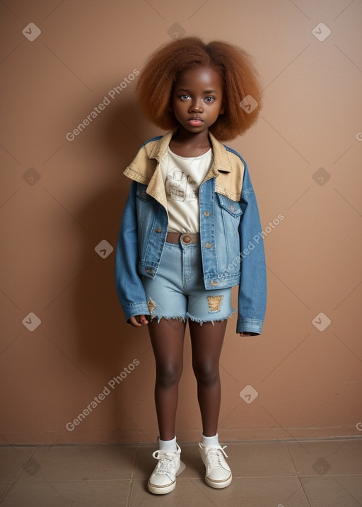 Ghanaian child girl with  ginger hair