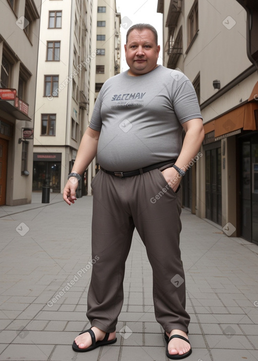 Slovak middle-aged male with  brown hair