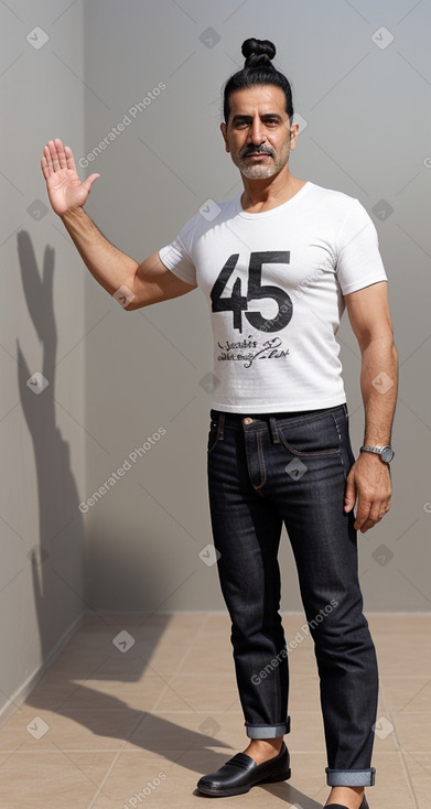 Jordanian 45 years male with  black hair