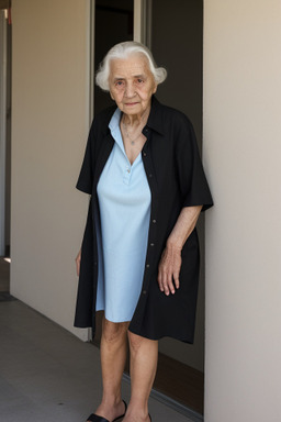 Chilean elderly female with  black hair