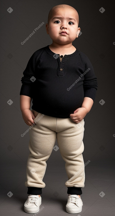 Bolivian infant girl with  black hair