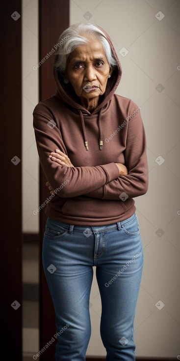 Bangladeshi elderly female with  brown hair