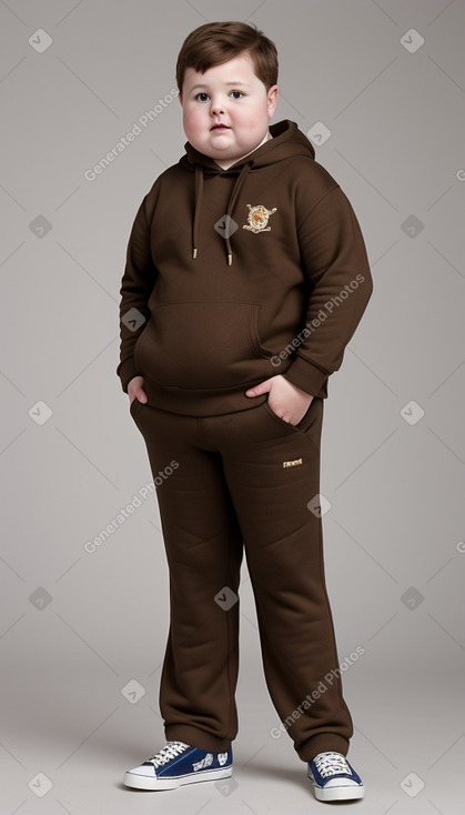 British child boy with  brown hair