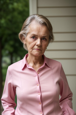 Danish elderly female with  brown hair