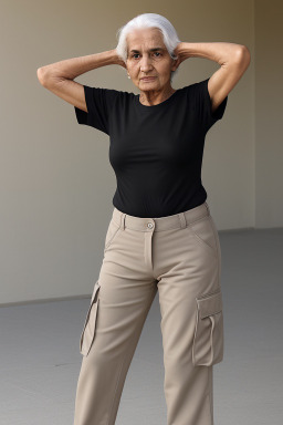 Emirati elderly female with  black hair