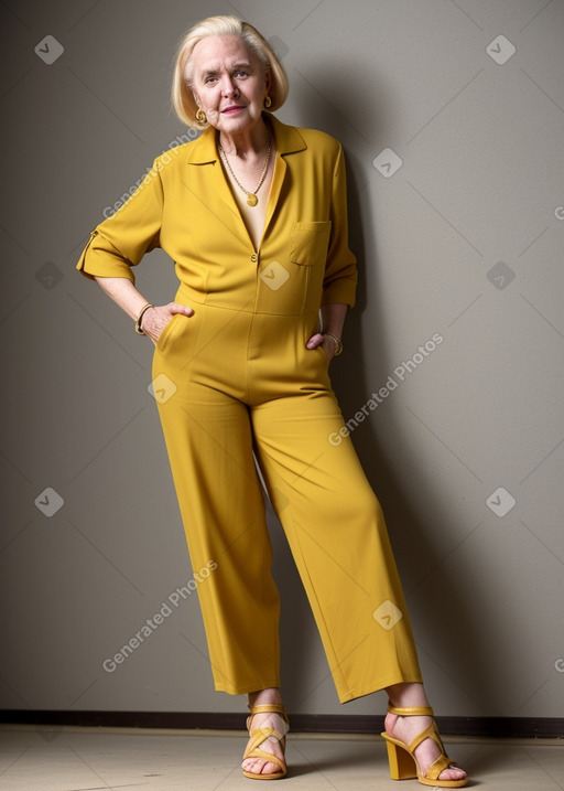 Elderly non-binary with  blonde hair