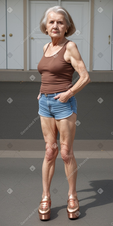 Slovak elderly female with  brown hair