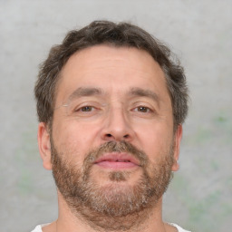 Neutral white adult male with short  brown hair and brown eyes