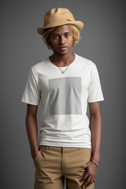 Ethiopian young adult male with  blonde hair