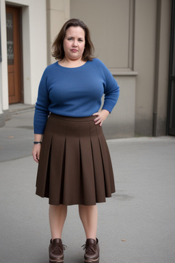 Swiss middle-aged female with  brown hair