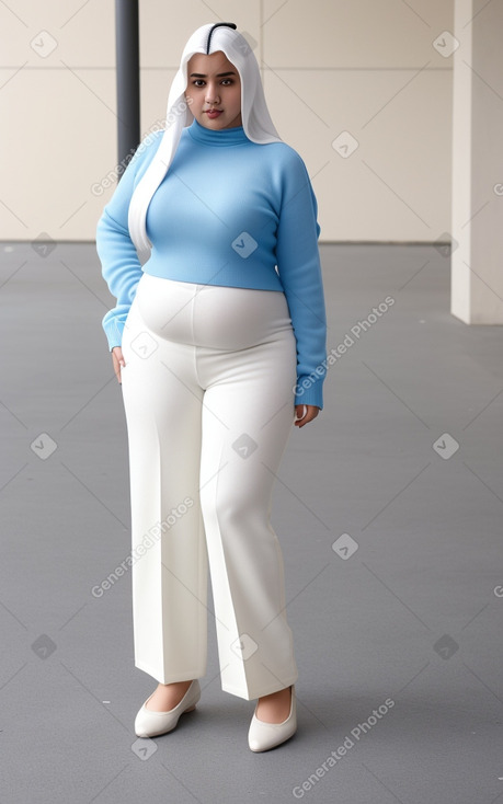 Emirati young adult female with  white hair