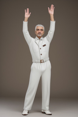 Azerbaijani middle-aged male with  white hair