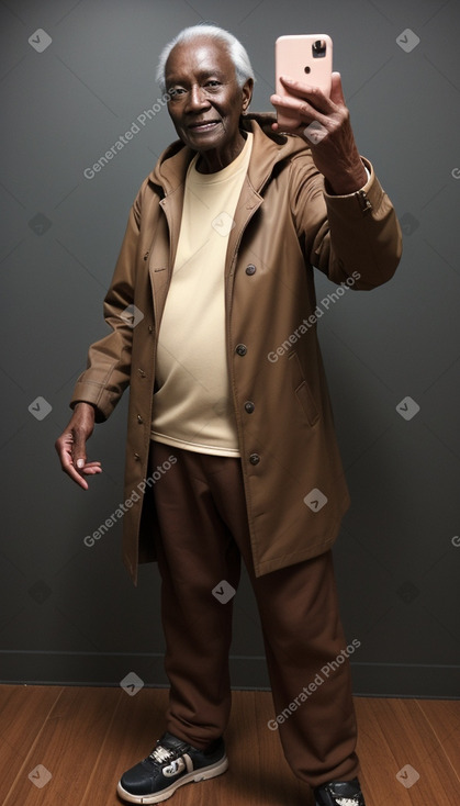 Elderly male with  brown hair