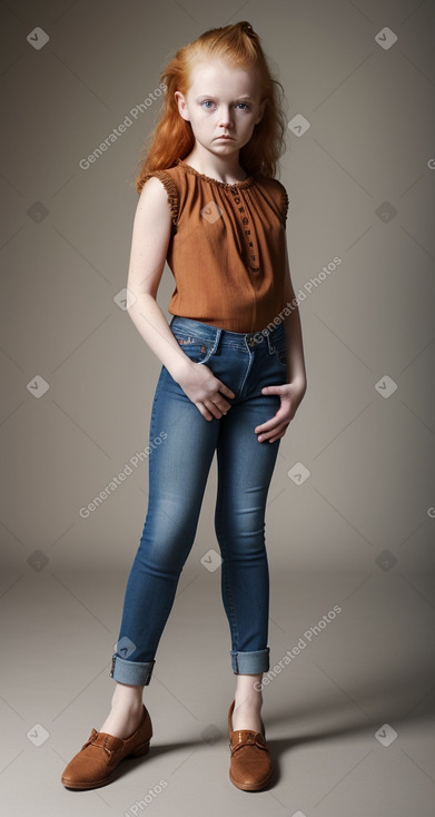 Danish child girl with  ginger hair