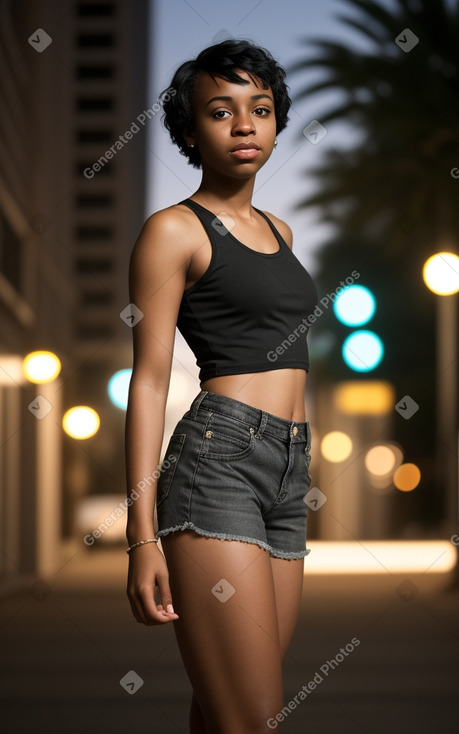 African american young adult female with  black hair