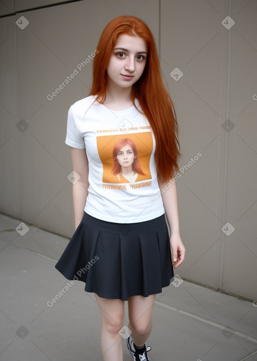 Turkish young adult female with  ginger hair