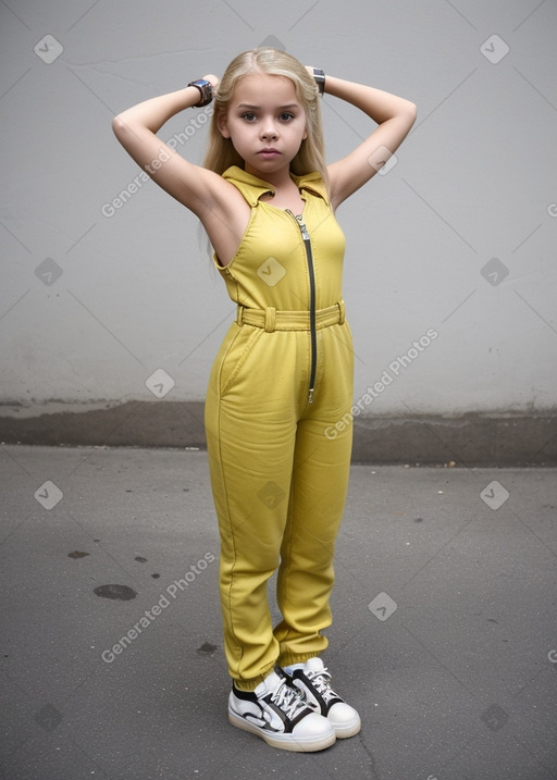 Honduran child female with  blonde hair