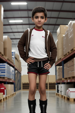 Qatari child boy with  brown hair