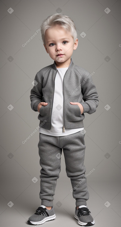 Slovenian infant boy with  gray hair