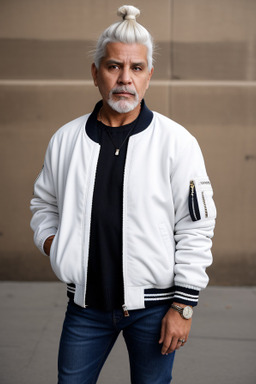 Nicaraguan middle-aged male with  white hair