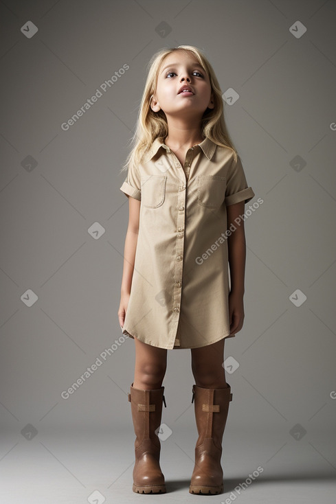 Indian child female with  blonde hair