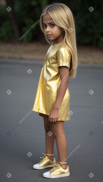 Indian child female with  blonde hair