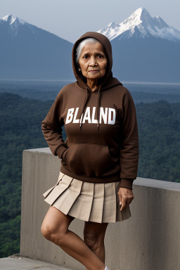 Bangladeshi elderly female with  brown hair