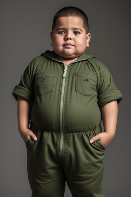 Colombian child boy with  brown hair