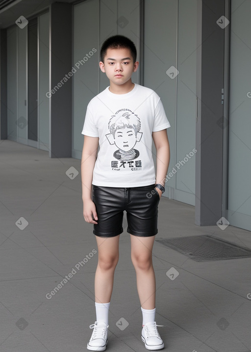 Taiwanese teenager boy with  white hair