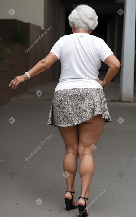 Bolivian elderly female with  white hair