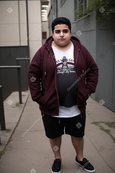 Iranian teenager boy with  black hair