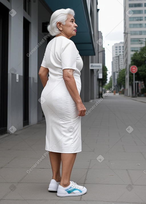 Guatemalan elderly female with  white hair