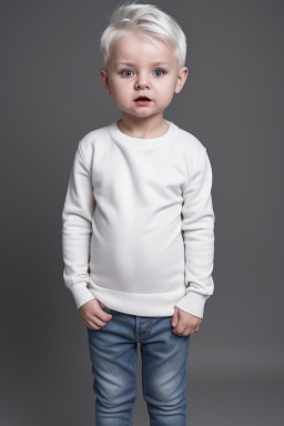 Belarusian infant boy with  white hair