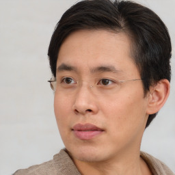 Neutral white adult male with short  brown hair and brown eyes
