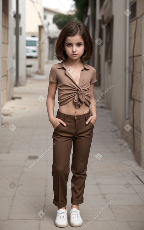 Israeli child girl with  brown hair