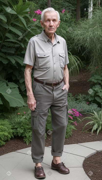 Estonian elderly male with  gray hair