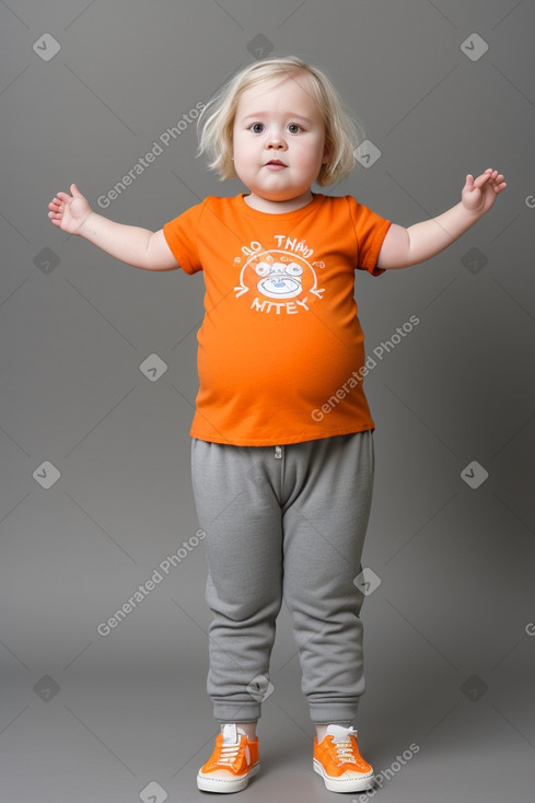 Norwegian infant girl with  gray hair