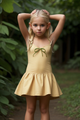 Honduran child female with  blonde hair