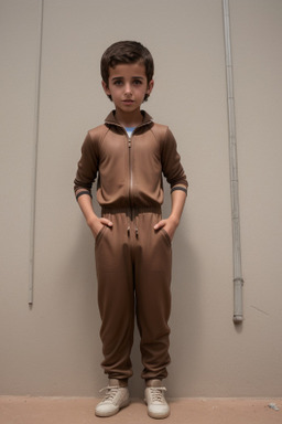 Moroccan child boy with  brown hair