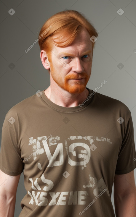 German 45 years male with  ginger hair