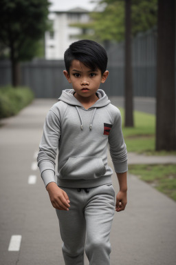 Malaysian child boy with  gray hair