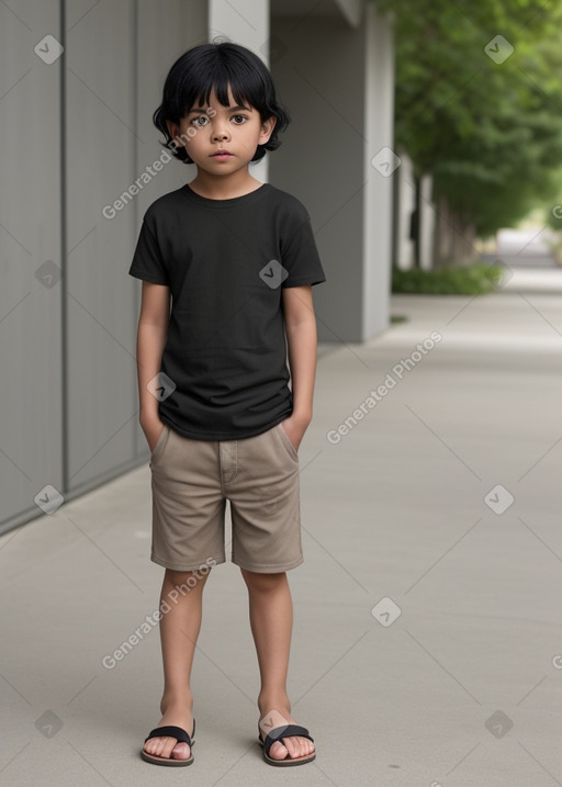 Child boy with  black hair