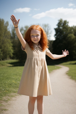 Swedish child girl with  ginger hair