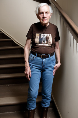 Dutch elderly non-binary with  brown hair