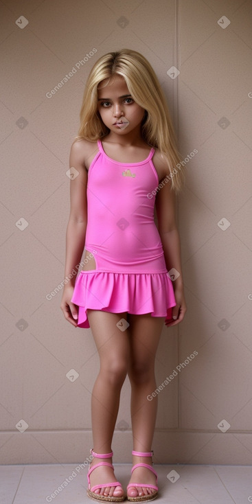 Saudi arabian child female with  blonde hair