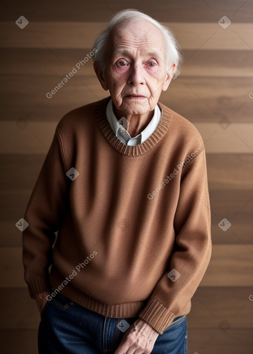 Elderly non-binary with  brown hair