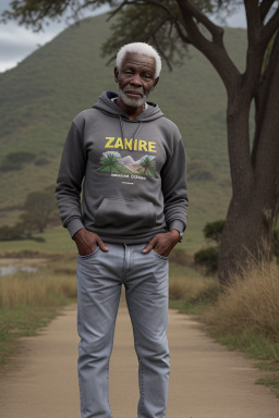 Zimbabwean elderly male with  gray hair